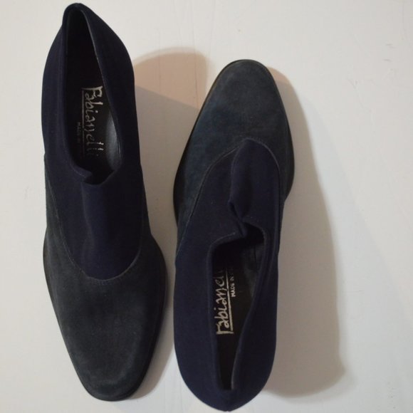 FABIANELLI Italy Leather/Fabric Upper Synthetic Sole Black SlipOn Shoes 7 1/2 M - Picture 7 of 7